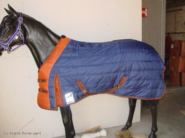 Stalldecke, Gehfalte, blau/orange "Twotone", Gr.125 Neu