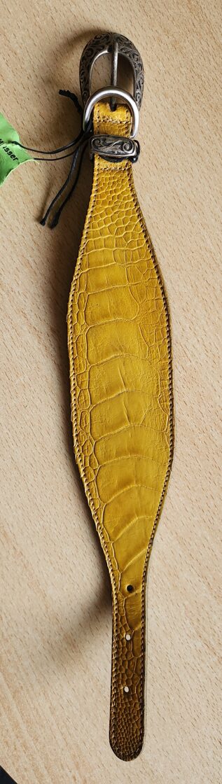 Windhund-Halsband, Kroko-gelb, 37cm - Halsbnder / Leinen / Geschirre -  Shop - Westernshop Mieke Wasser