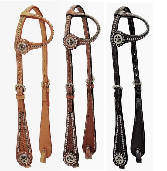 1-Ohr Kopfstück, Star Concho, Dots, 3-Farben