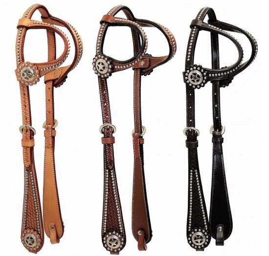 2-Ohr Kopfstück, Star Concho, Dots, 3-Farben