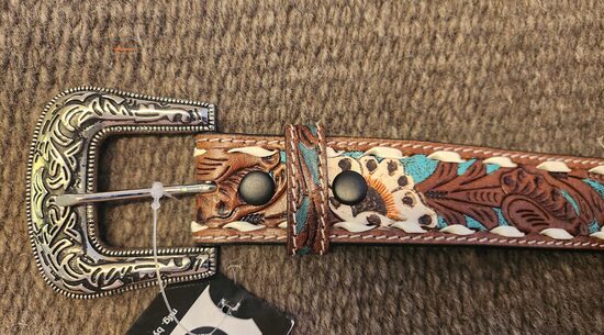 Gürtel 34, Westerngürtel, LOTUS, verwechselbare Schnalle