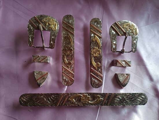 14 Showhalfter Silber Beschlag Set