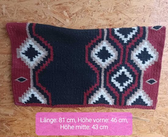 55. Blanket anatomisch bordeaux/schwarz/weiss