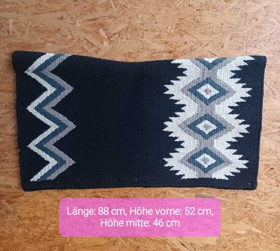 59. Blanket anatomisch schwarz/weiss/grau/blau