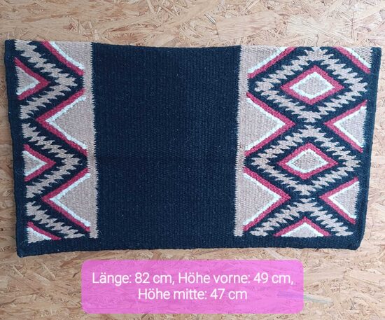 67. Blanket anatomisch schwarz/sand/rot