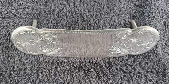 Cantle Plate,  Flower Silberbeschlag 