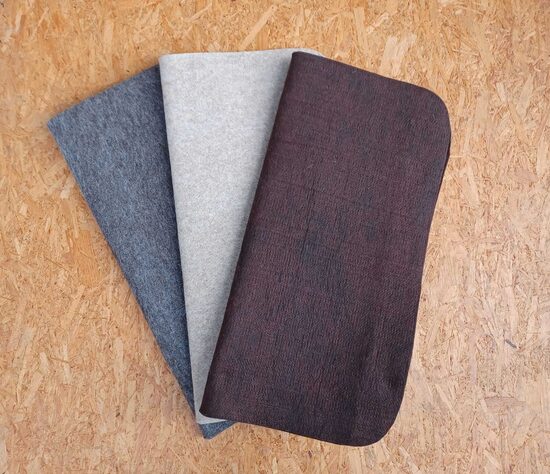 X16a. Wool Filz Liner, 75x75cm, 13mm dick, grau