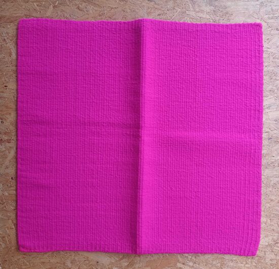 6. Showblanket, Hot pink, 92 x 86cm, New Zealand Wool 