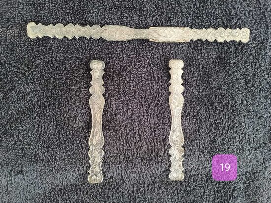 19 Silber Beschläge Kopfstück, Halfter 