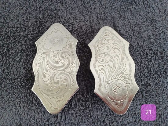 21 Silver-Schnallen für Halfter, Kopfstück