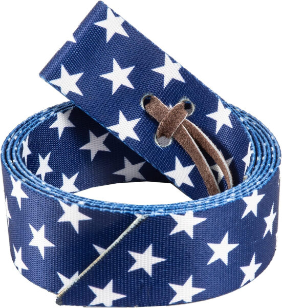 SET,Nylon Tie/Off Billet "blue-white stars"