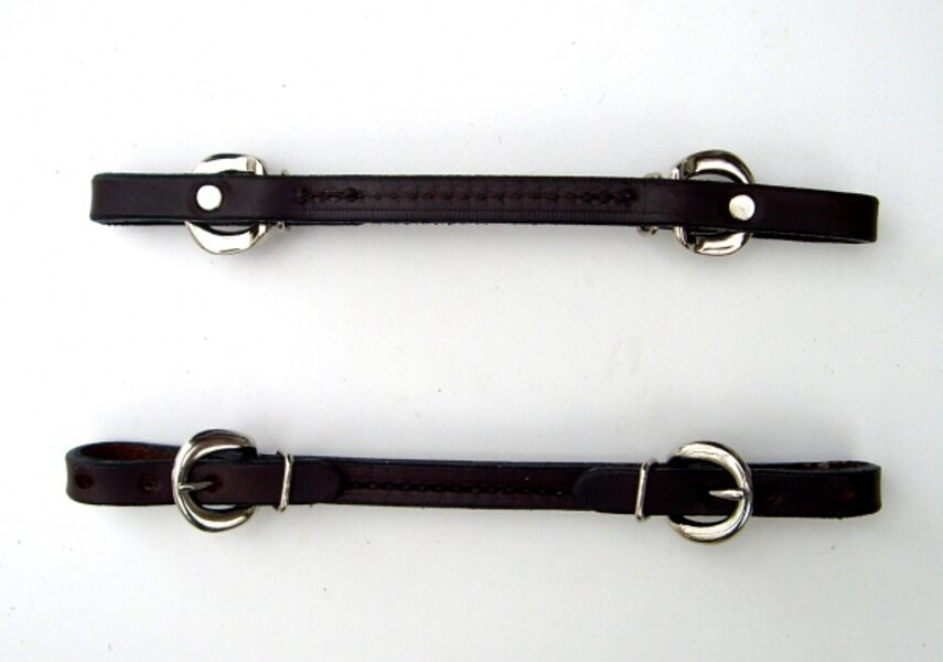 09 "BCL" Straight Leather Curb Strap - Genäht – DARK OIL