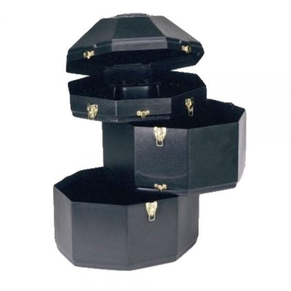 Hutbox für 3 Hüten, schwarz