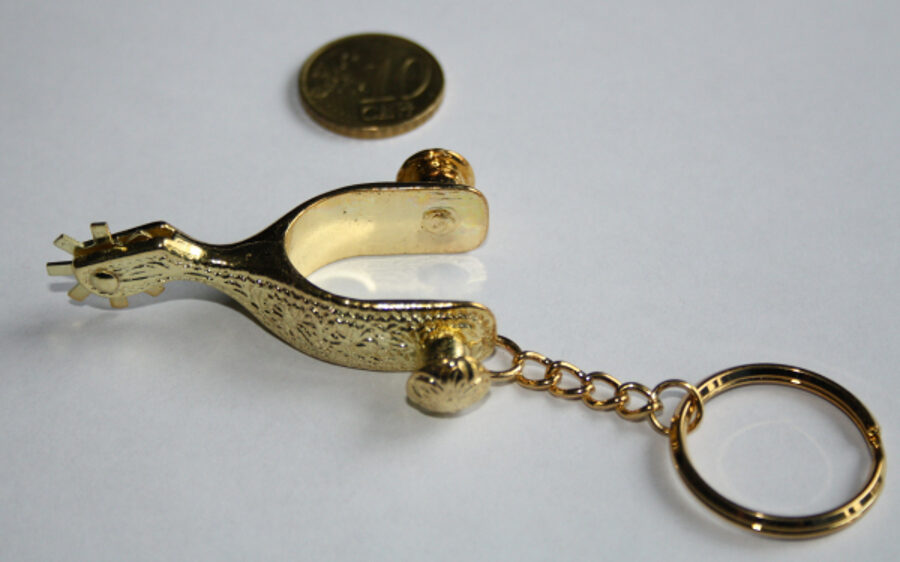 Schlüsselanhänger- Mini-Spor - gold