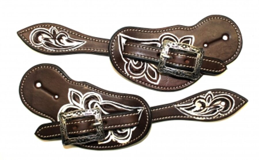 E58. Sporenriemen, Choco, weisses Muster