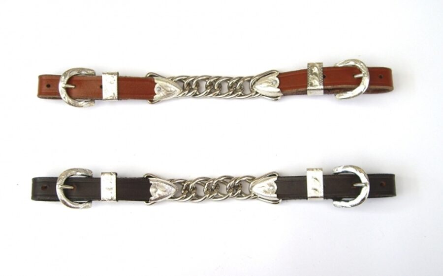 68 "CE" Kinnkette-Show, Flat Link, Silber Schnalle Set