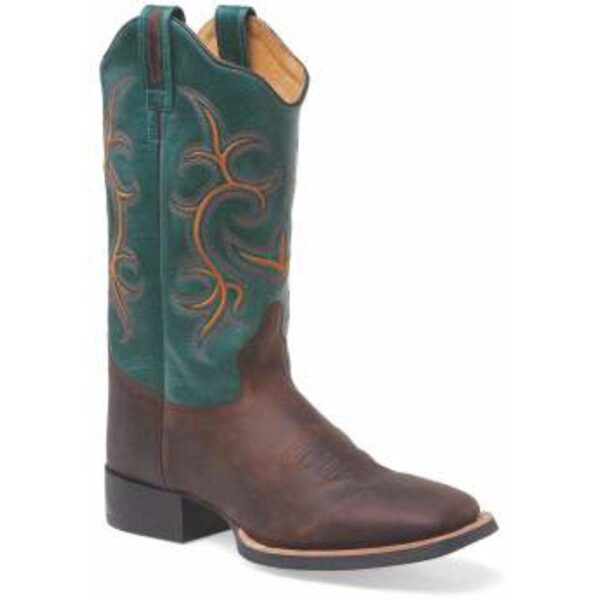 Damen Cowboy boots ladies, brown-turquoise (40-41)