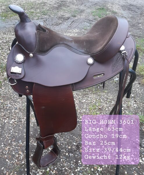 124. VERMIETET, Westernsattel, Big Horn 3601, gebraucht