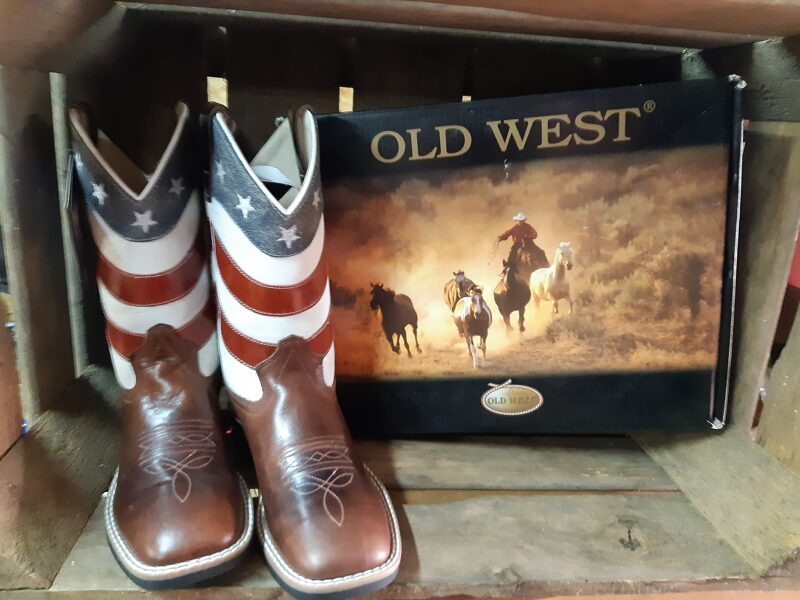 Old West Jugendstiefel in USA Farbe, Gr. 35-39