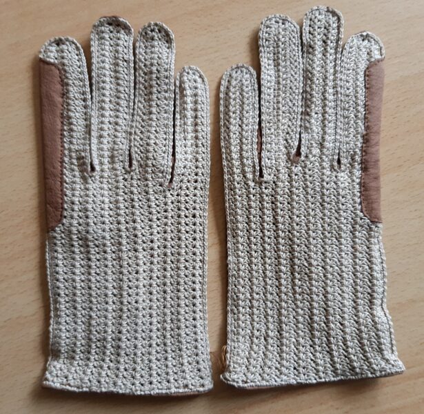 Leder-Reithandschuhe mit Baumwoll Rücken, Eleganter und luftiger Handschuh, Größe 8 und 8,5