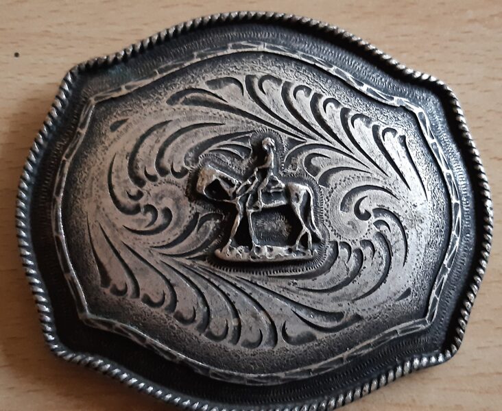 Buckle "Riding" silver antique