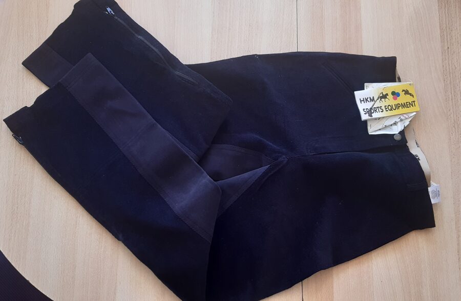 Jodhpurhose, Reithose HKM, Cordstoff, schwarz