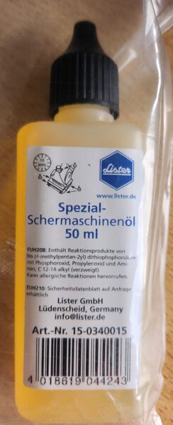 Lister, Spezial-Schermaschinenöl, 50 ml