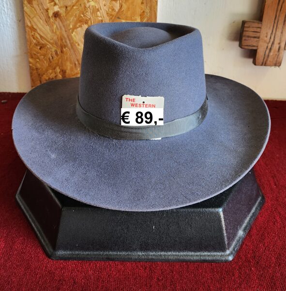 Hatters, grau, Filz, Stoffband, 7 1/8