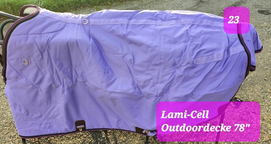 Lami-Cell Outdoordecke 150g, lila, 78", Big D Schnitt