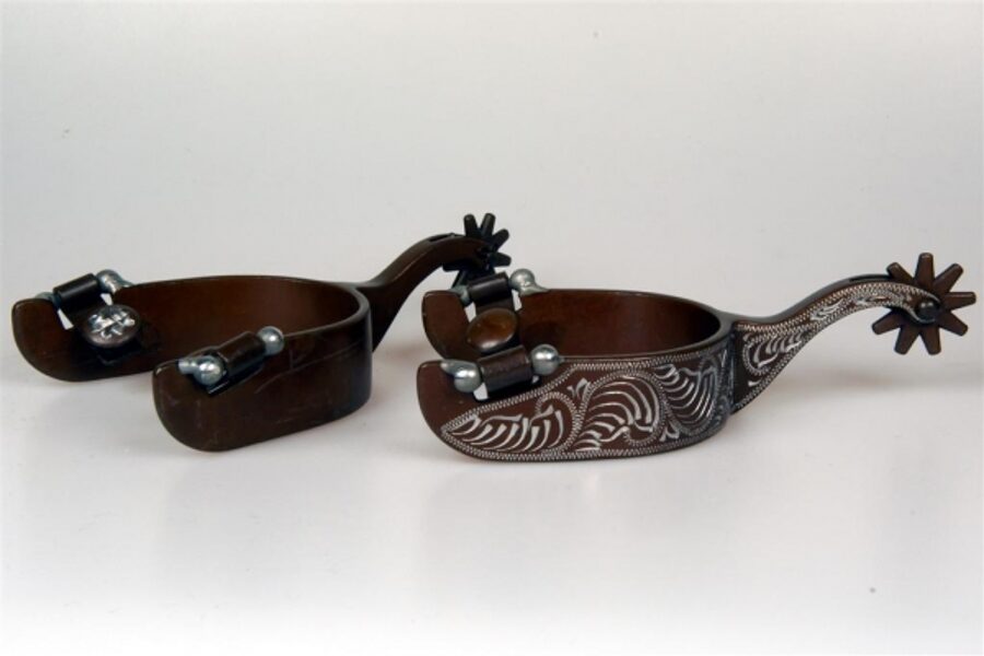 FG Showsporen mens Antique Floral Engraved"