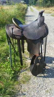 VERKAUFT, Crates Wade Saddle aus 1985, direkt einsetzbar, Tapaderos