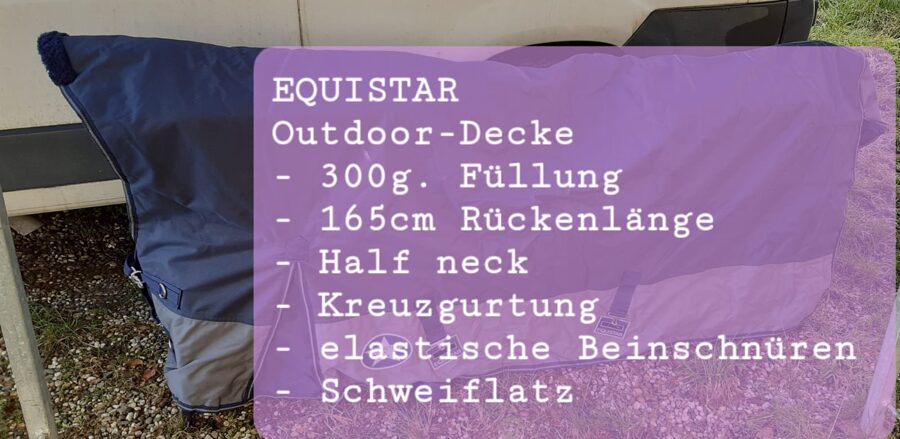 xOutdoordecke mit Hals, 300gr.  Navy/Grey 165cm Rückenlange