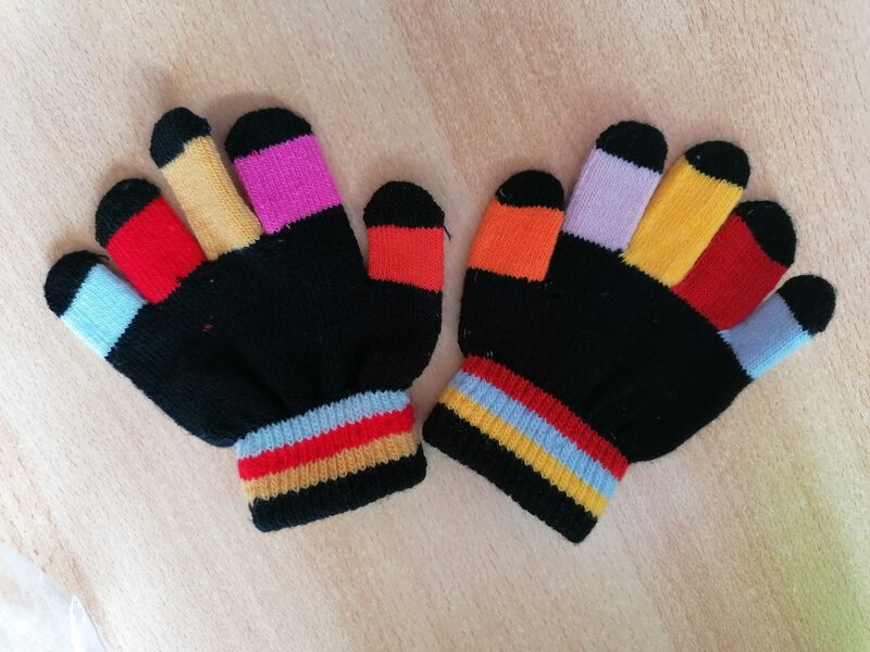 Regenbogen kinder stretch handschuhe, klein