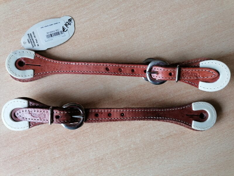 Weaver Spur Straps with Rawhide Corners 