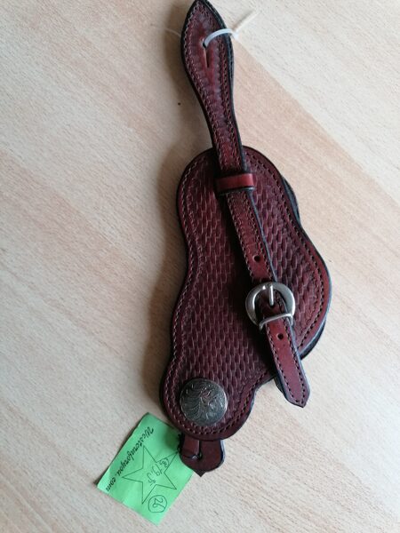 E26 XL breit, dunkelbraun, korbmuster, silver Concho