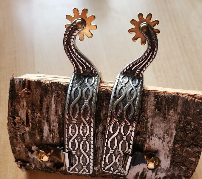 59. Sporen "Barbwire" Edelstahl