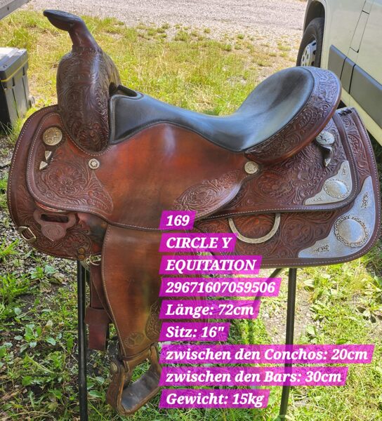 169. VERMIETET Circle Y Equitation Sattel