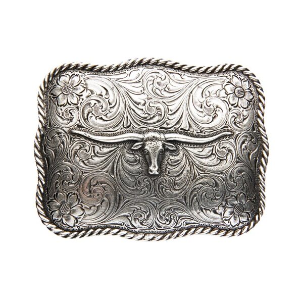 Buckle Longhorn antik rechteck
