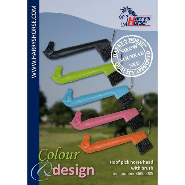Hufkratzer mit Bürste und Pferdekopf